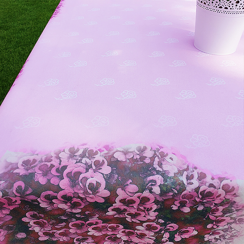 Pink Flowers Tablecloth